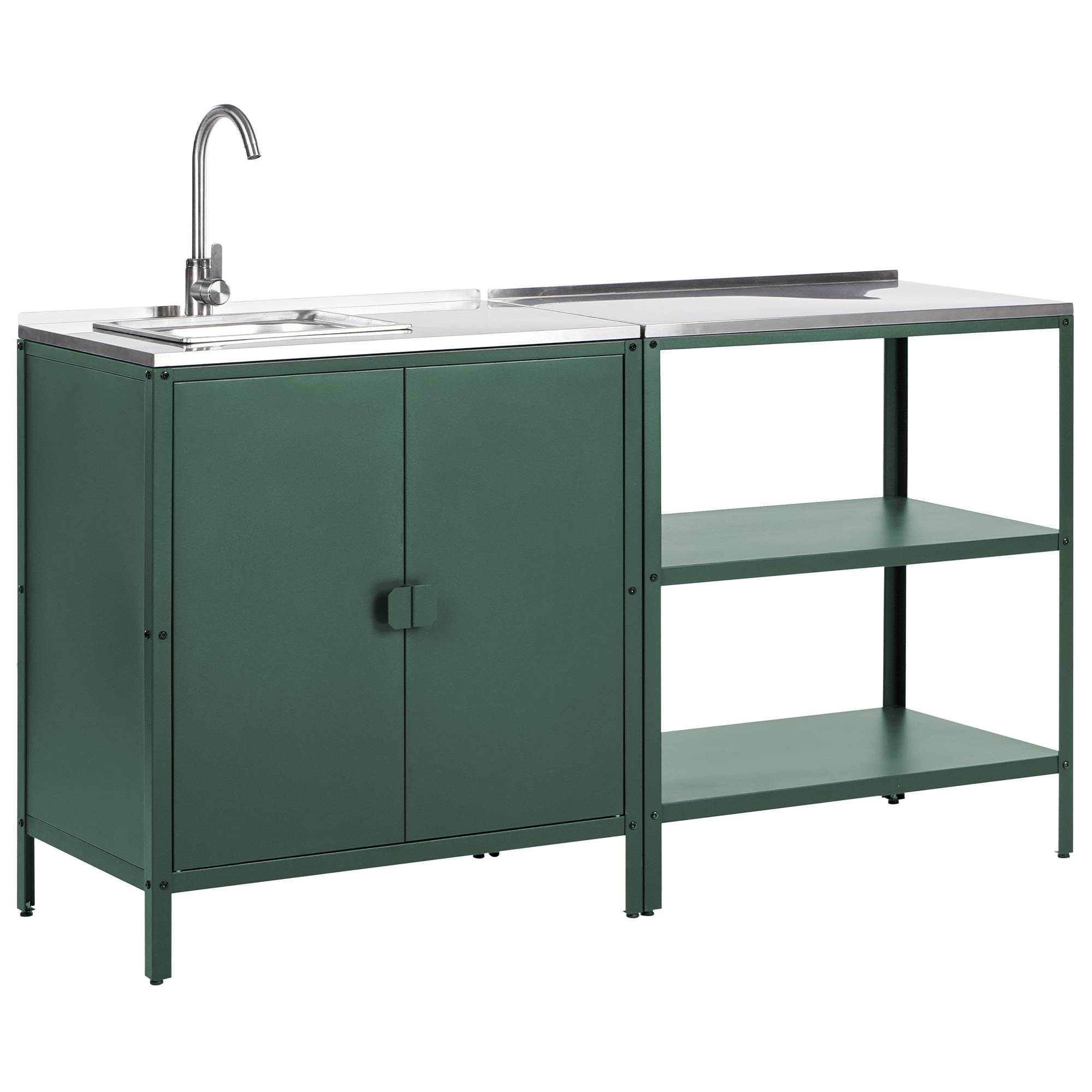Beliani - Cuisine de jardin Acier Vert VILAMA - 90x80x50- Beliani - Image 2
