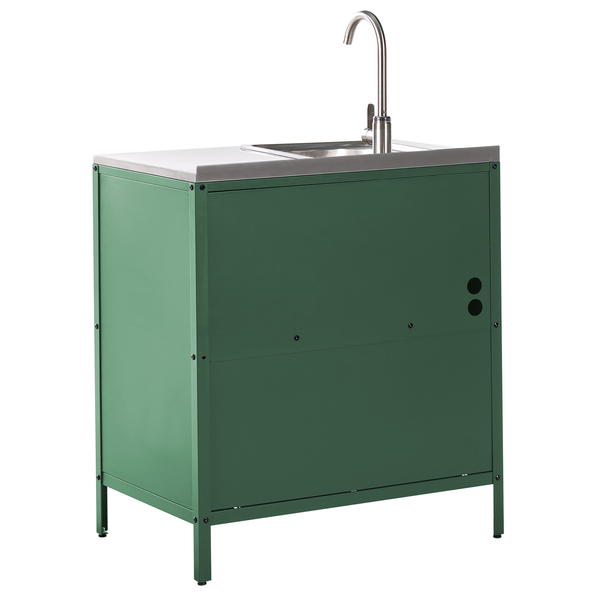 Beliani - Cuisine de jardin Acier Vert VILAMA - 90x80x50- Beliani - Image 7