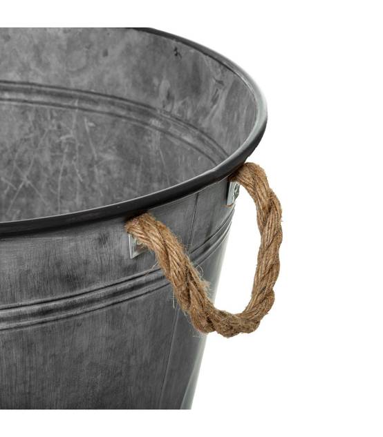 Pot de fleurs en Zinc Vintage D 48 cm - Image 2