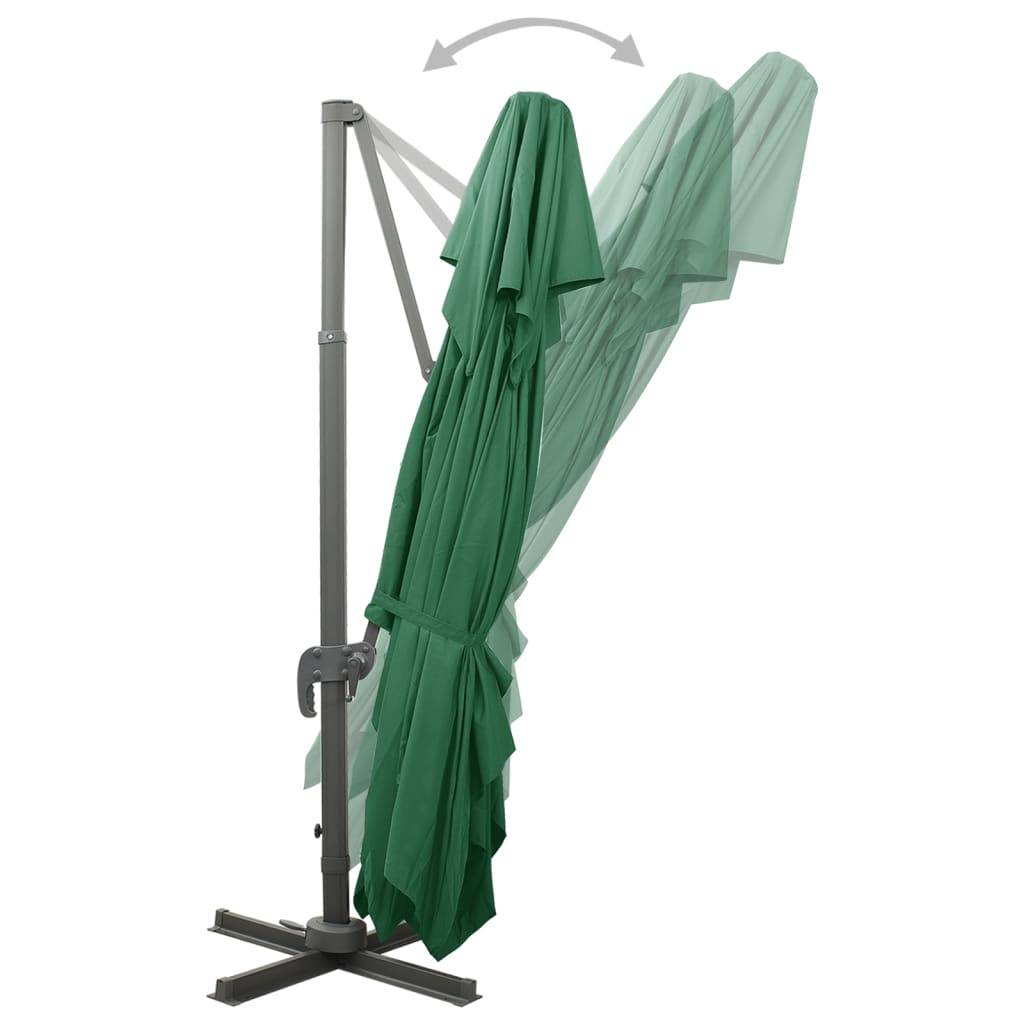 PANGIVO - Parasol déporté aluminium vert 400 x 300 x 274 cm - PANGIVO - Image 4