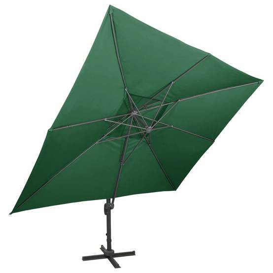 PANGIVO - Parasol déporté aluminium vert 400 x 300 x 274 cm - PANGIVO - Image 2