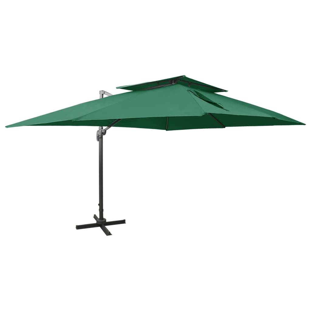 PANGIVO - Parasol déporté aluminium vert 400 x 300 x 274 cm - PANGIVO - Image 1