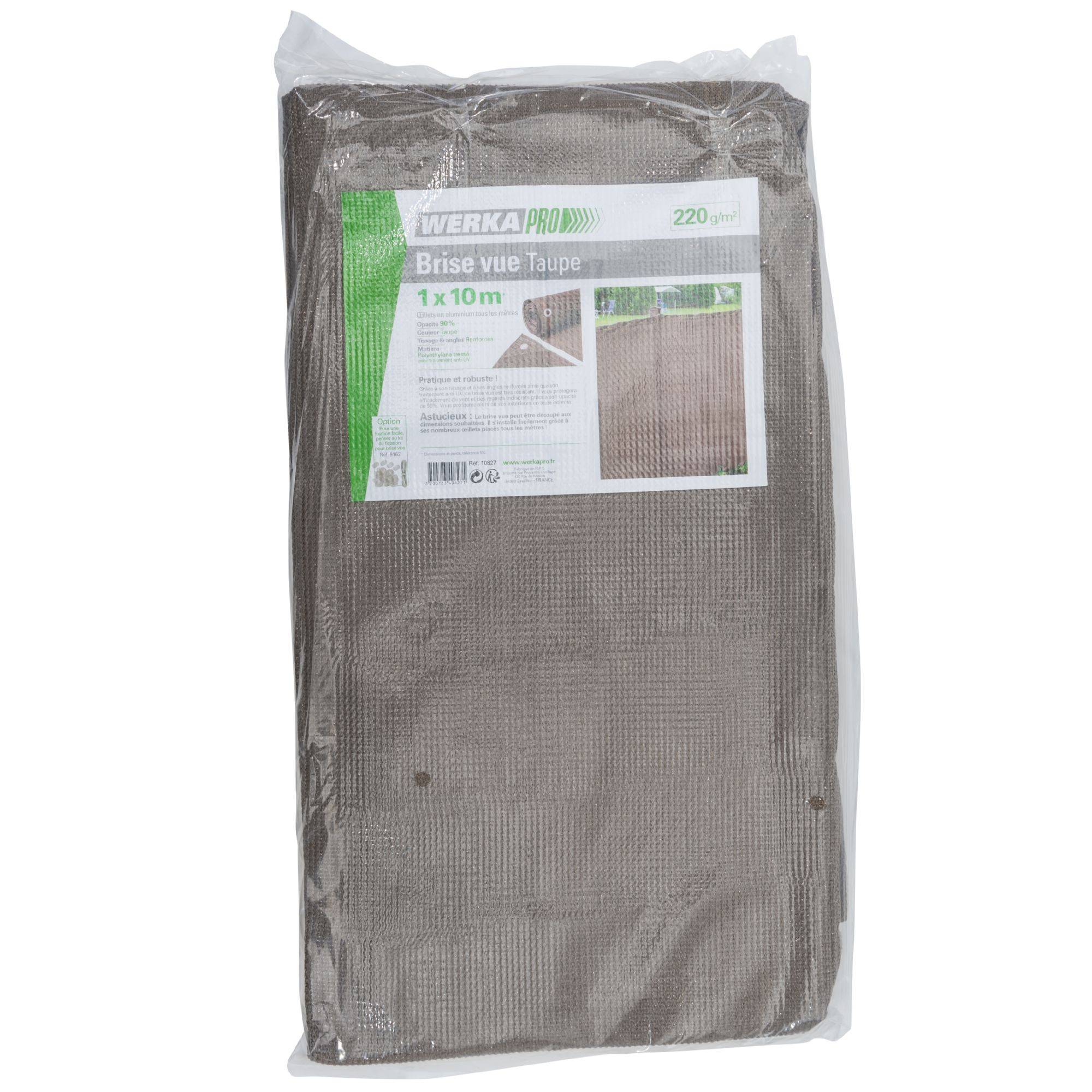 WERKA PRO - Brise vue taupe 220g/m2 WERKA PRO - 1 x 10m - Image 4