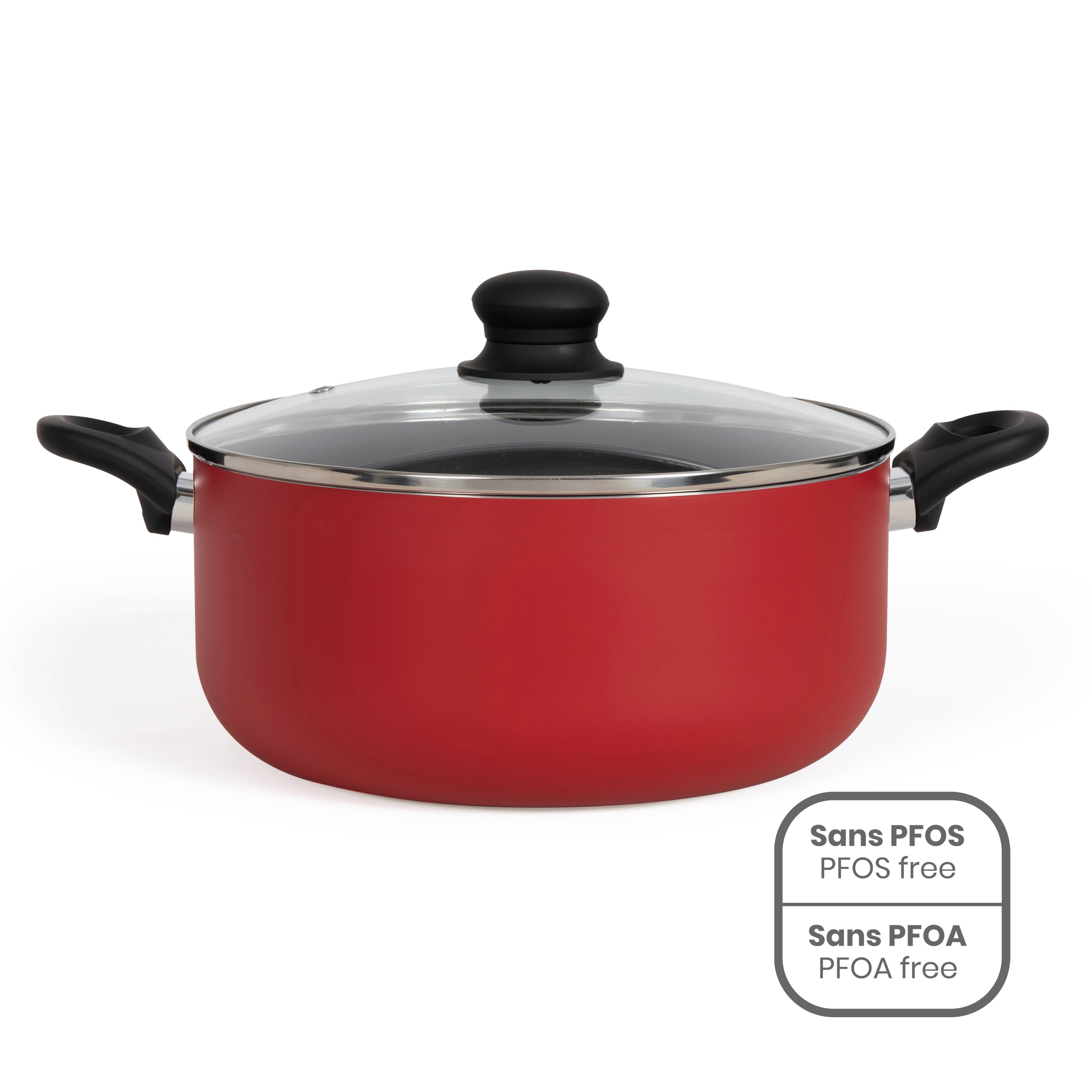 Livoo - Faitout aluminium 28cm avec couvercle MEP151R Livoo - Imagen 1