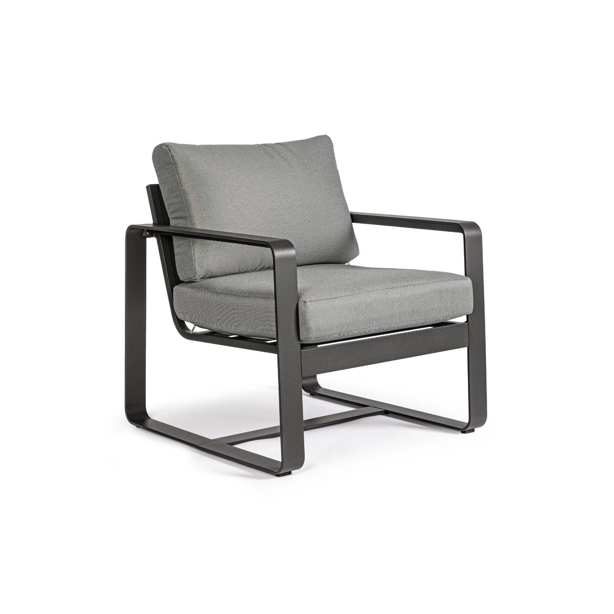 Autre - Fauteuil de jardin en aluminium et tissu (lot de 2) - ETRETAT - Imagen 3