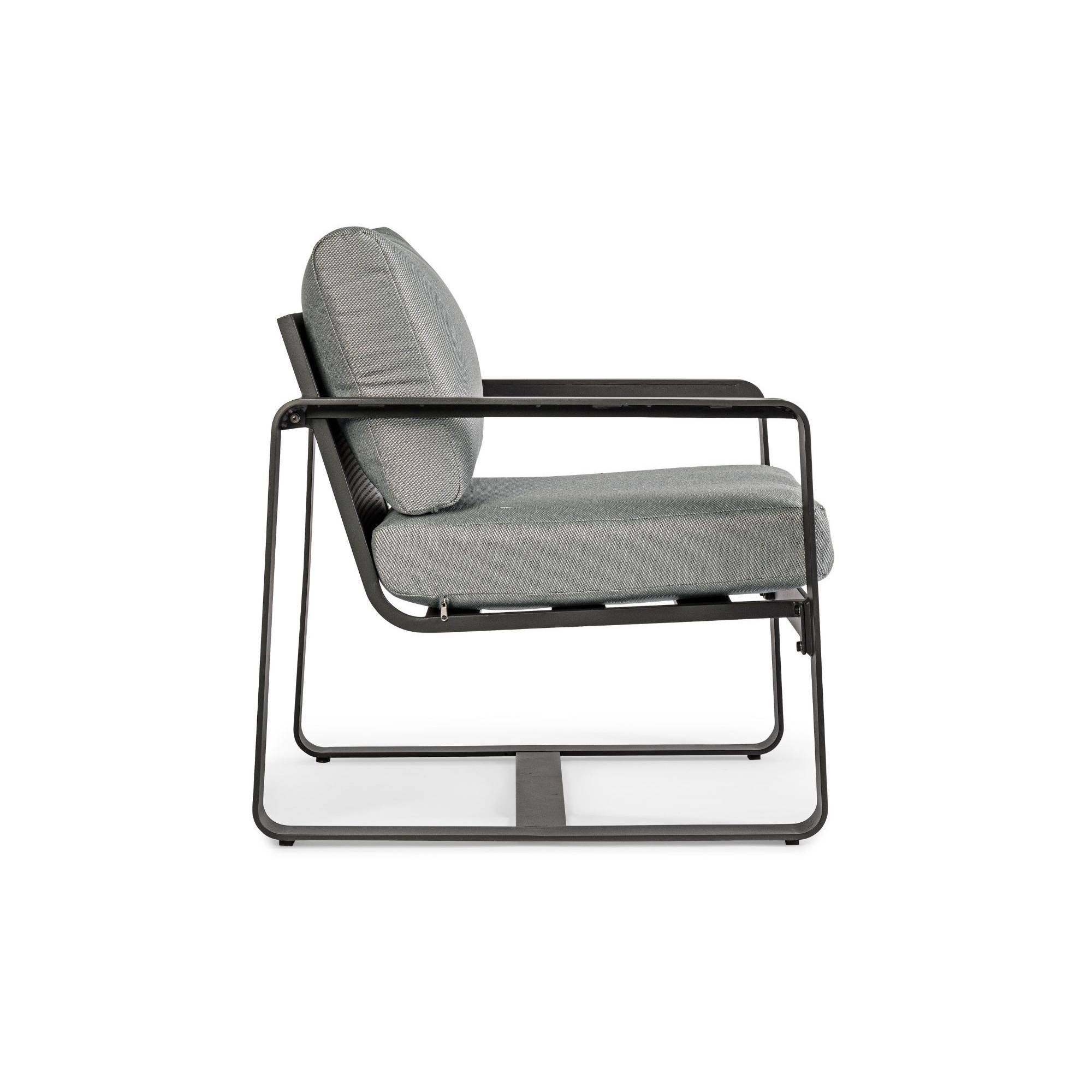Autre - Fauteuil de jardin en aluminium et tissu (lot de 2) - ETRETAT - Imagen 5