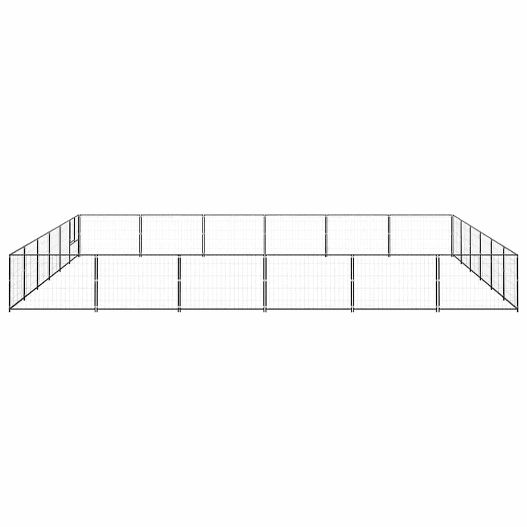 Vidaxl - Chenil Noir 36 m² Acier vidaXL 3082169 - Imagen 5