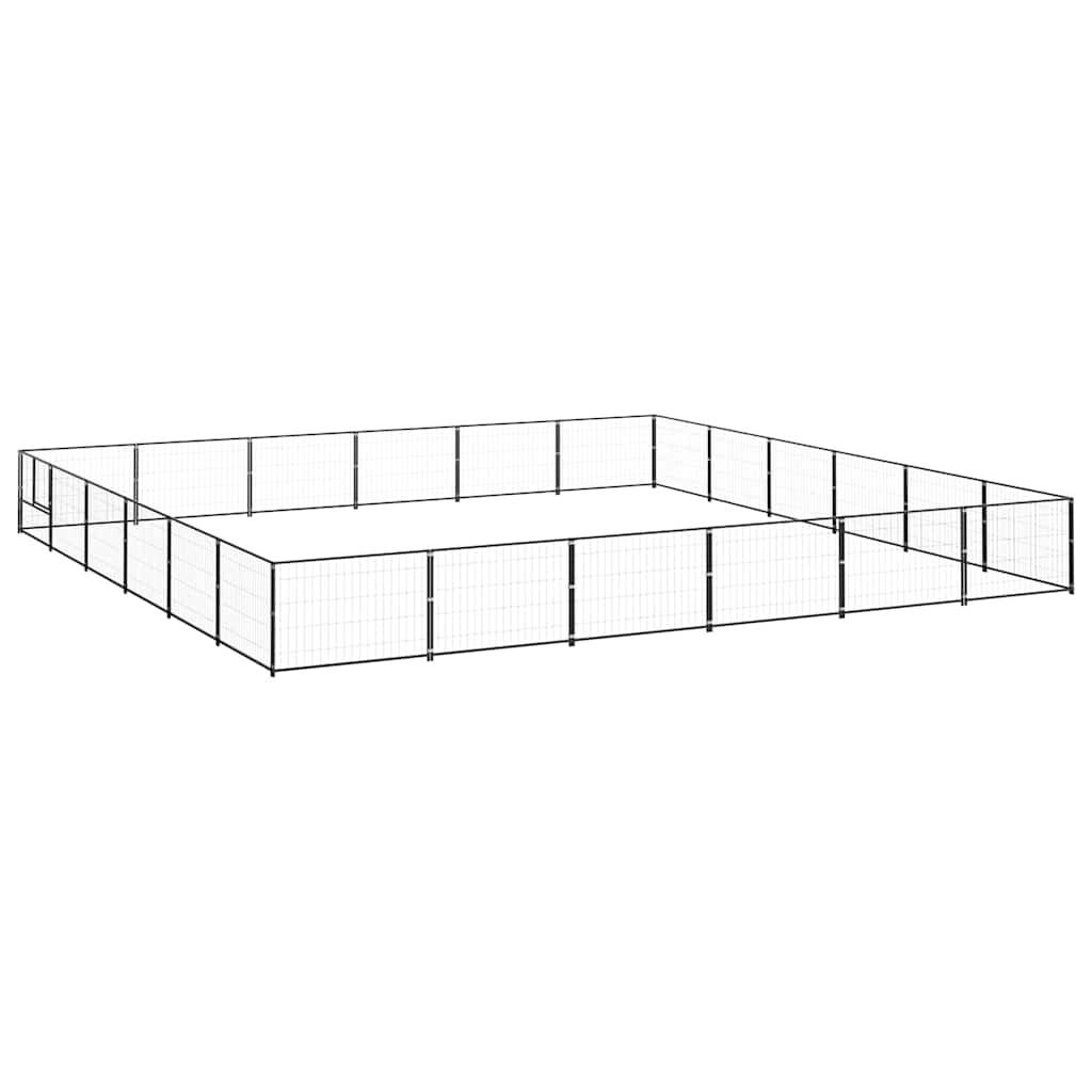 Vidaxl - Chenil Noir 36 m² Acier vidaXL 3082169 - Imagen 2