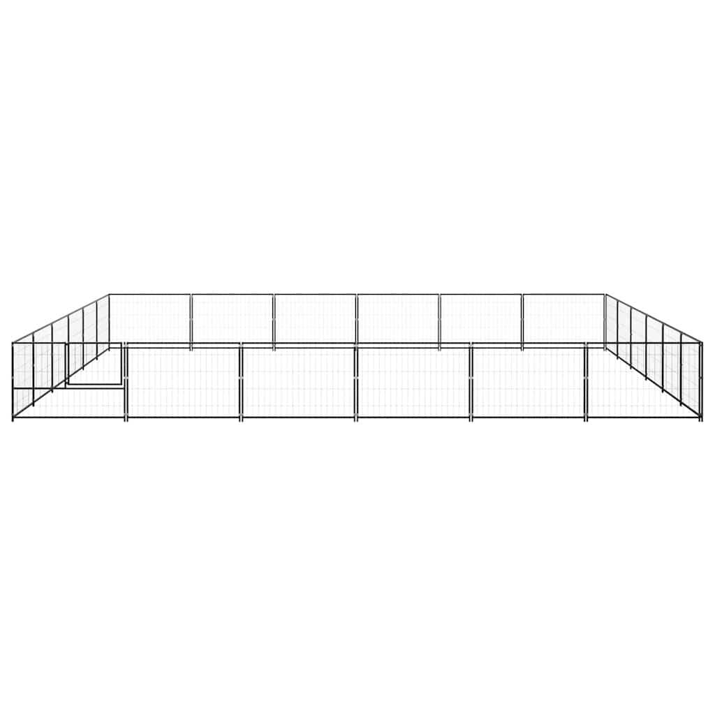 Vidaxl - Chenil Noir 36 m² Acier vidaXL 3082169 - Imagen 6