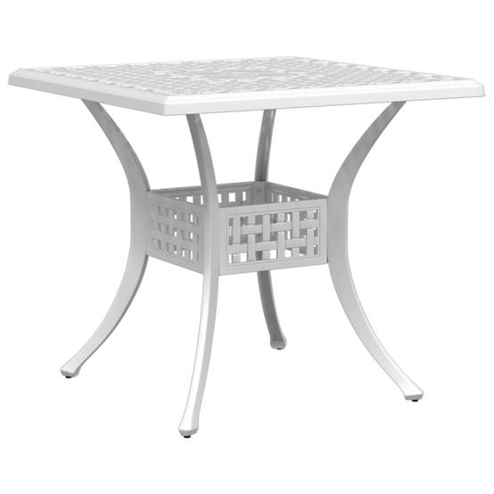 Table de jardin aluminium coulé blanc 80 x 80 x 75 cm - PANGIVO - Image 2