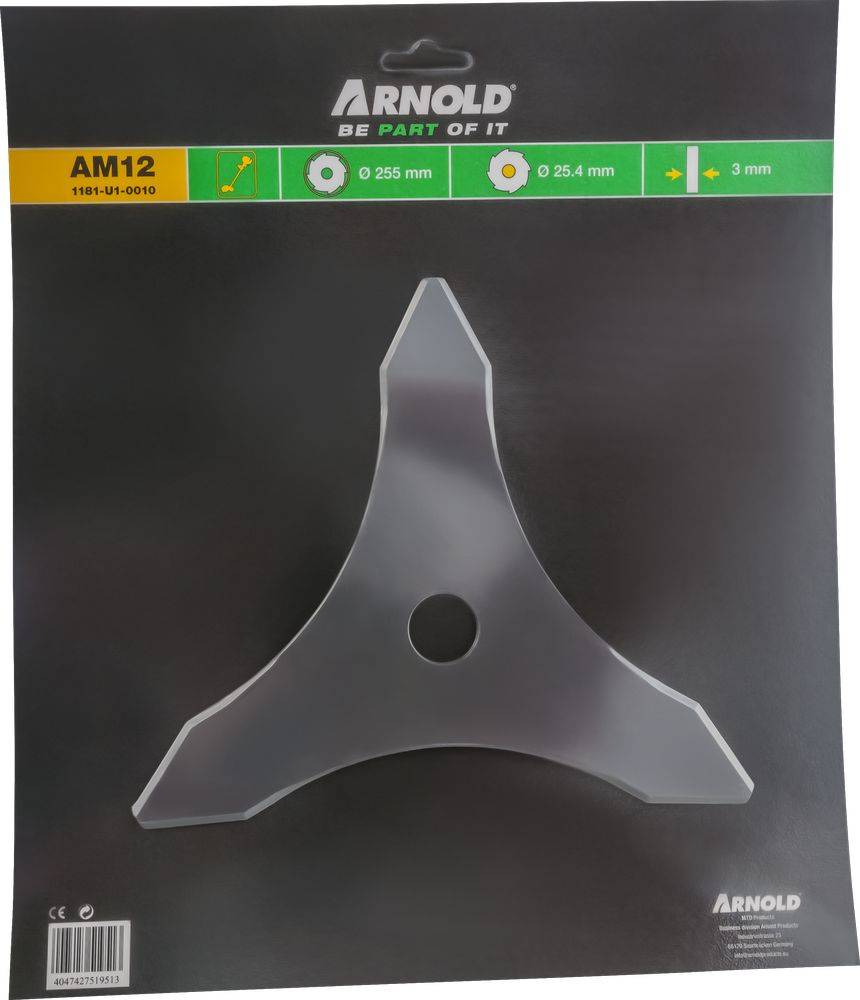 Arnold - Lame de débroussailleuse 25,5 cm - alésage 25,4 mm Arnold