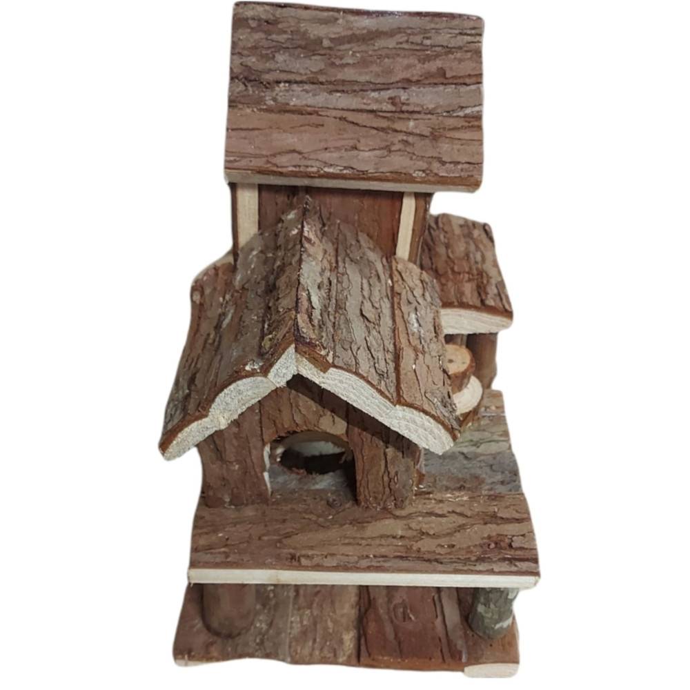 Maison Birte en bois naturel pour petit rongeurs - Imagen 4
