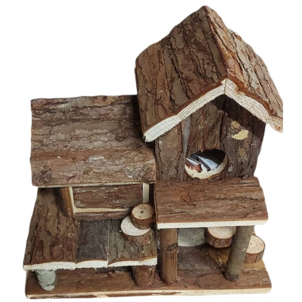 Maison Birte en bois naturel pour petit rongeurs - Imagen 2
