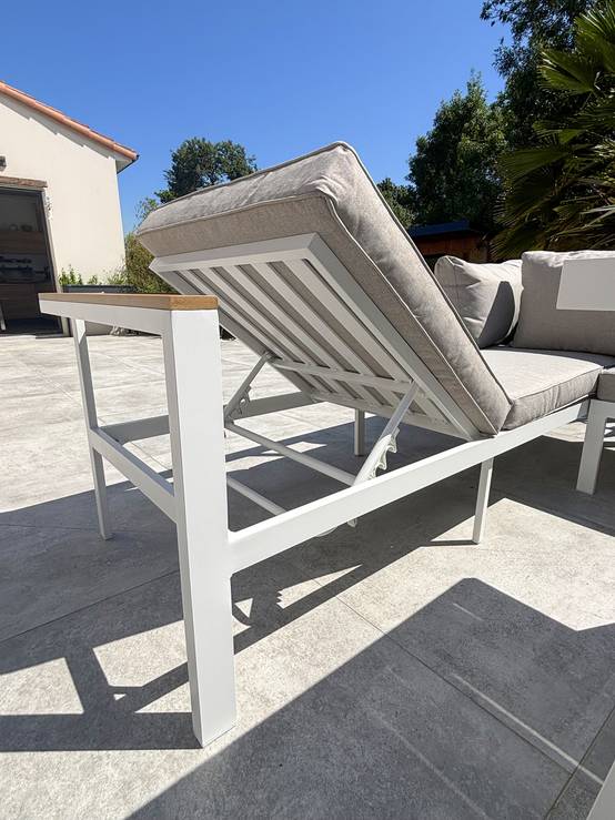 Ensemble repas de jardin MAJARI - BLANC - REMARQUABLE - Image 3