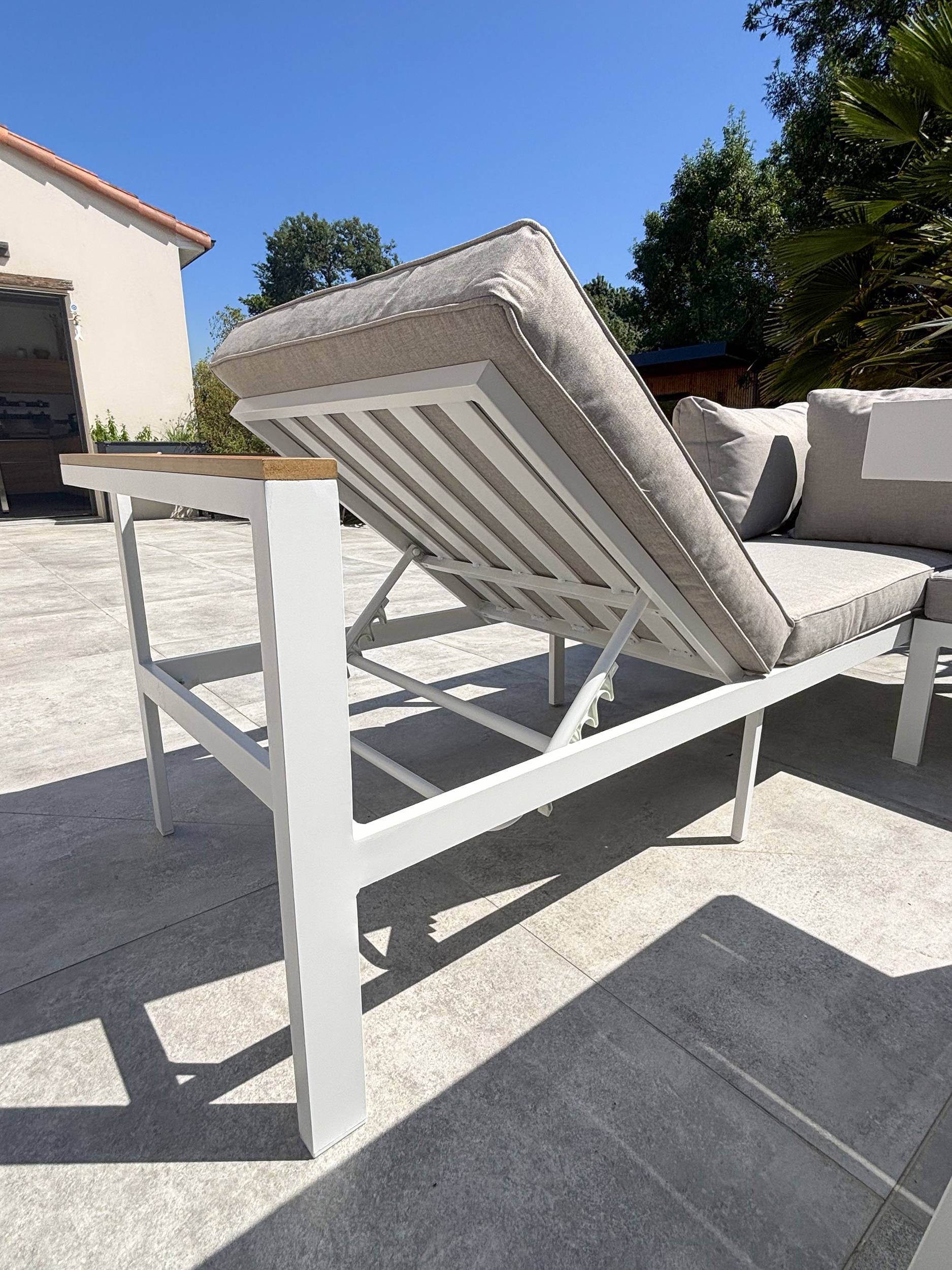 Ensemble repas de jardin MAJARI - BLANC - REMARQUABLE - Image 3