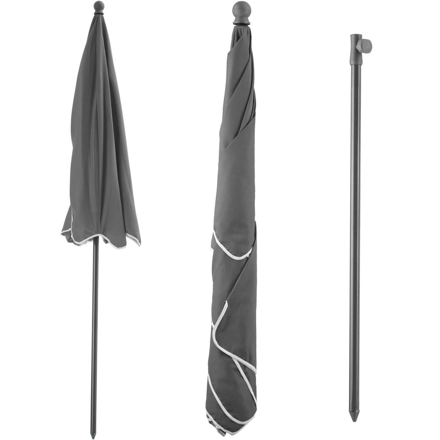 Helloshop26 - Parasol 200 x 125 cm meuble jardin gris - Imagen 4