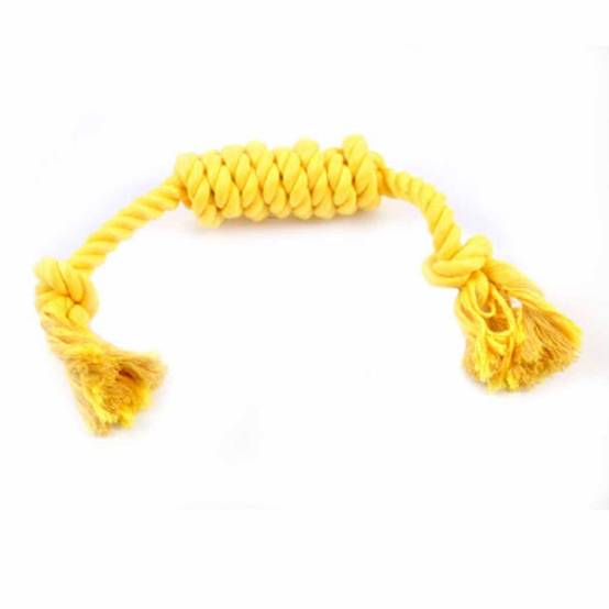 Paris Prix - Jouet à Corde pour Chien "Cosy Golden" 42cm Jaune - Image 1