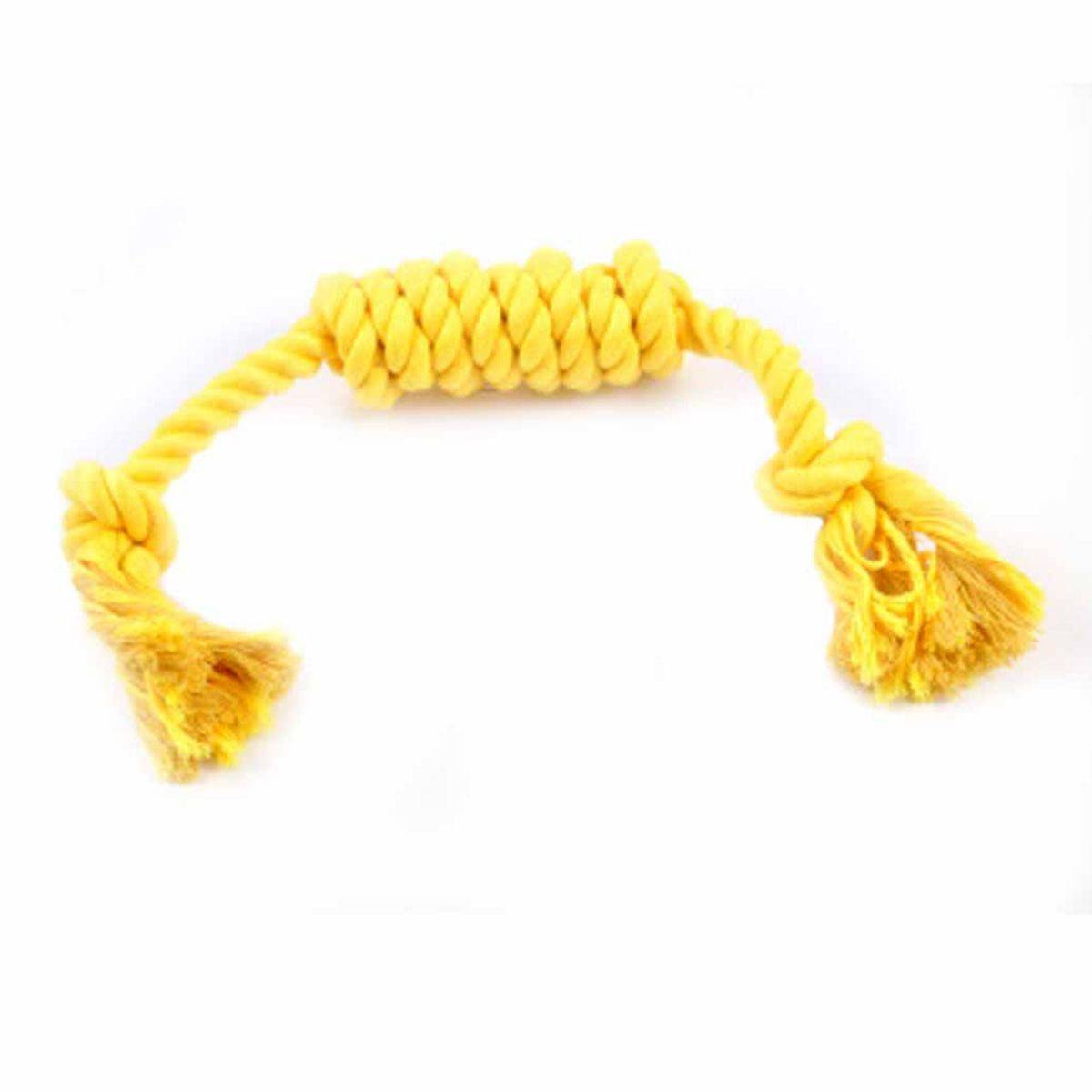 Paris Prix - Jouet à Corde pour Chien "Cosy Golden" 42cm Jaune - Image 1