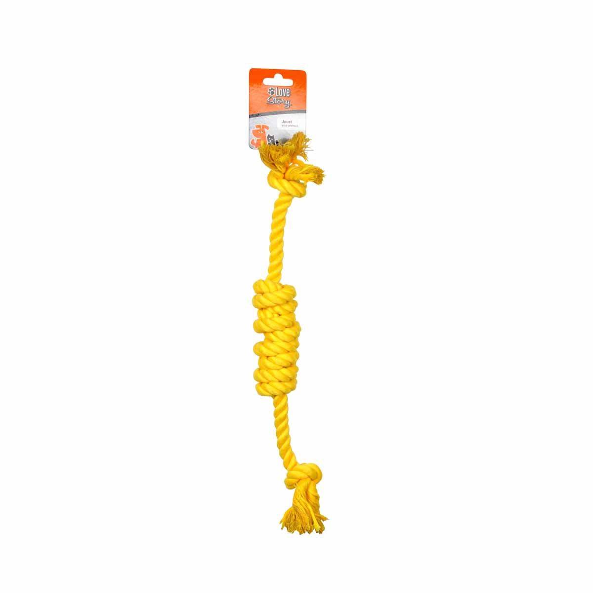 Paris Prix - Jouet à Corde pour Chien "Cosy Golden" 42cm Jaune - Image 2
