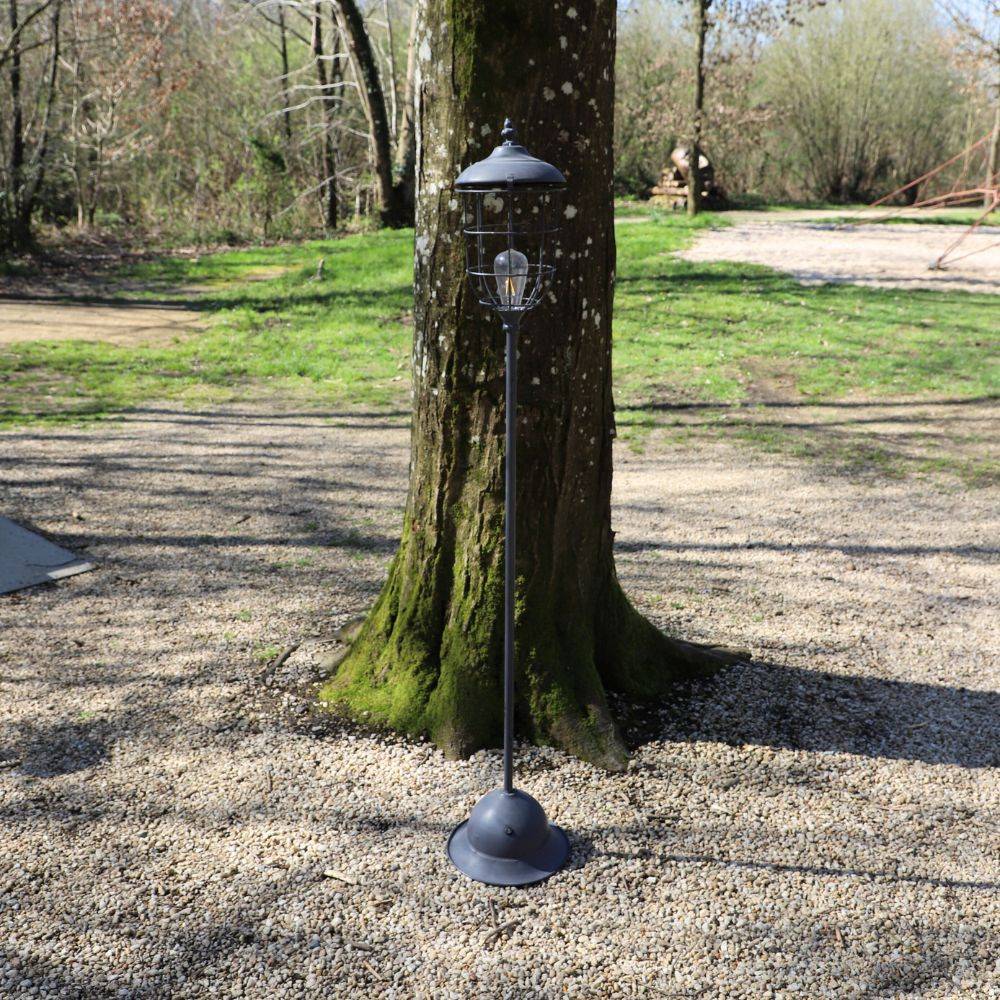 Lampadaire luminaire salon industriel rétro sur pied LED métal gris 140cm Chemin de campagne - Imagen 2