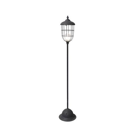 Lampadaire luminaire salon industriel rétro sur pied LED métal gris 140cm Chemin de campagne - Imagen 1
