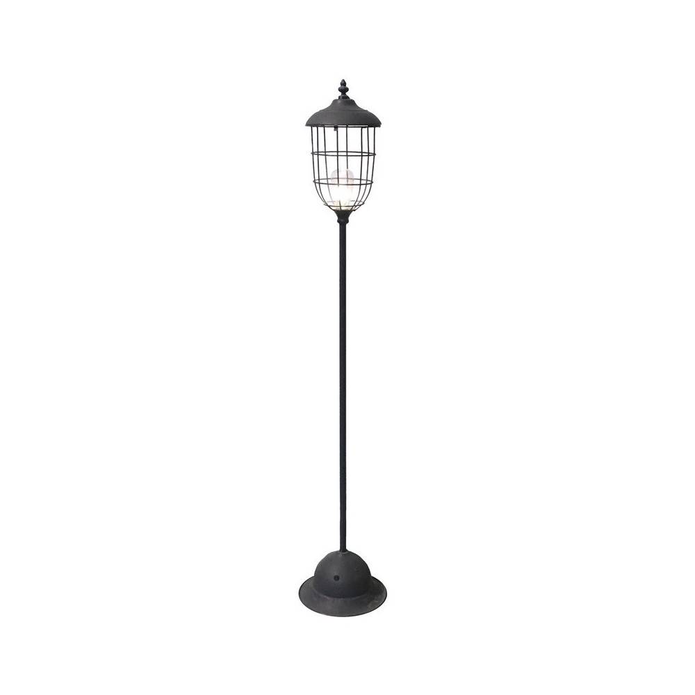 Lampadaire luminaire salon industriel rétro sur pied LED métal gris 140cm Chemin de campagne - Imagen 1