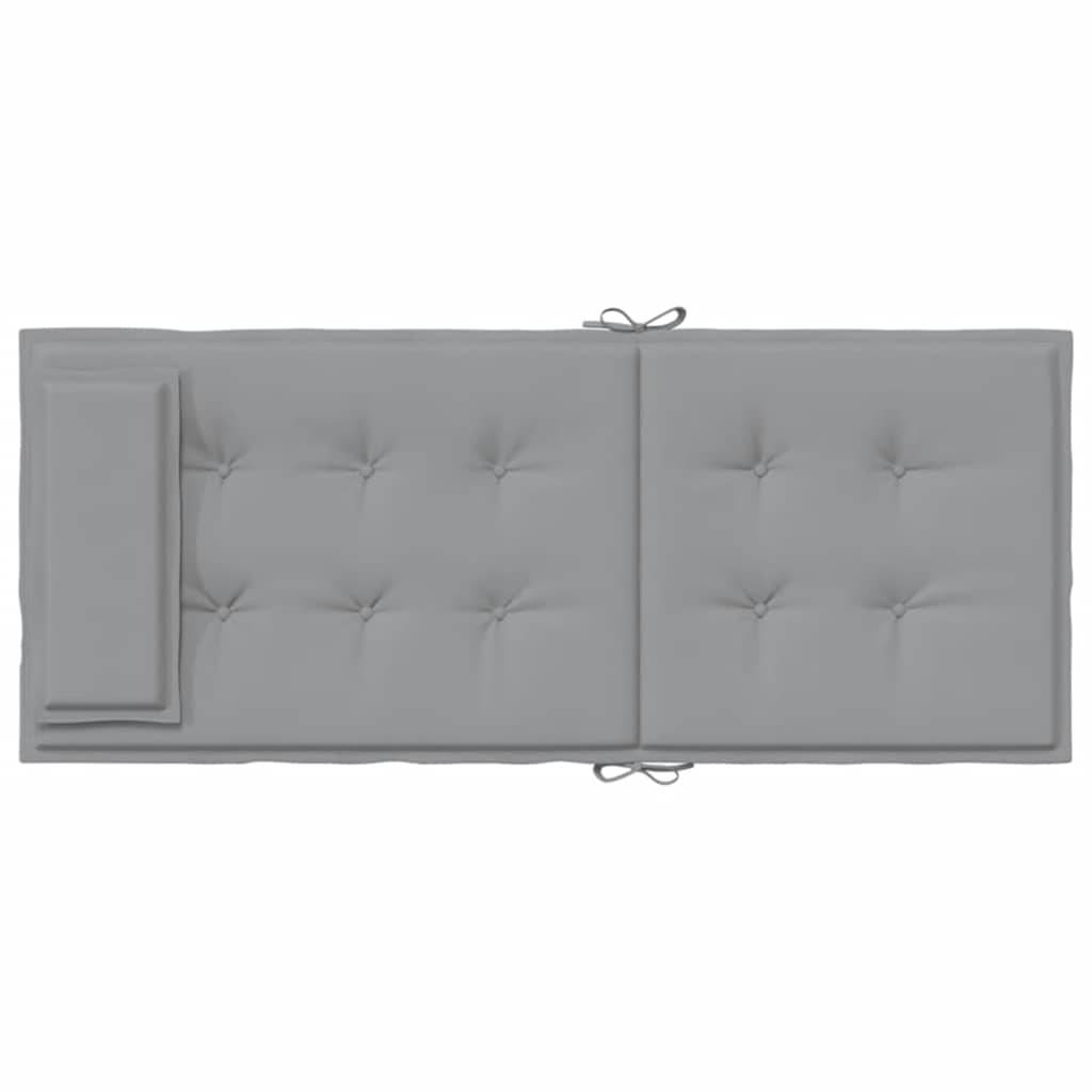 Coussins de chaise à dossier haut tissu oxford gris 120 x 50 x 3 cm - PANGIVO - Image 7
