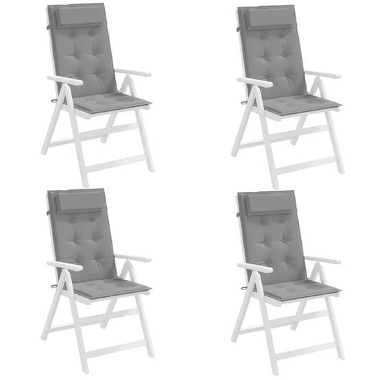 Coussins de chaise à dossier haut tissu oxford gris 120 x 50 x 3 cm - PANGIVO - Image 4