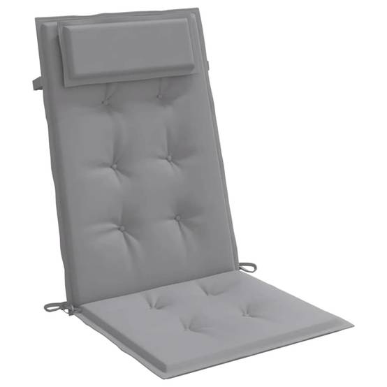 Coussins de chaise à dossier haut tissu oxford gris 120 x 50 x 3 cm - PANGIVO - Image 5