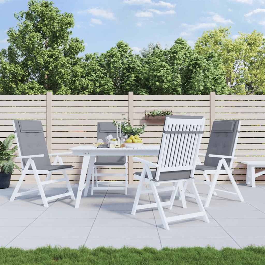 Coussins de chaise à dossier haut tissu oxford gris 120 x 50 x 3 cm - PANGIVO - Image 1