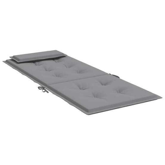 Coussins de chaise à dossier haut tissu oxford gris 120 x 50 x 3 cm - PANGIVO - Image 6