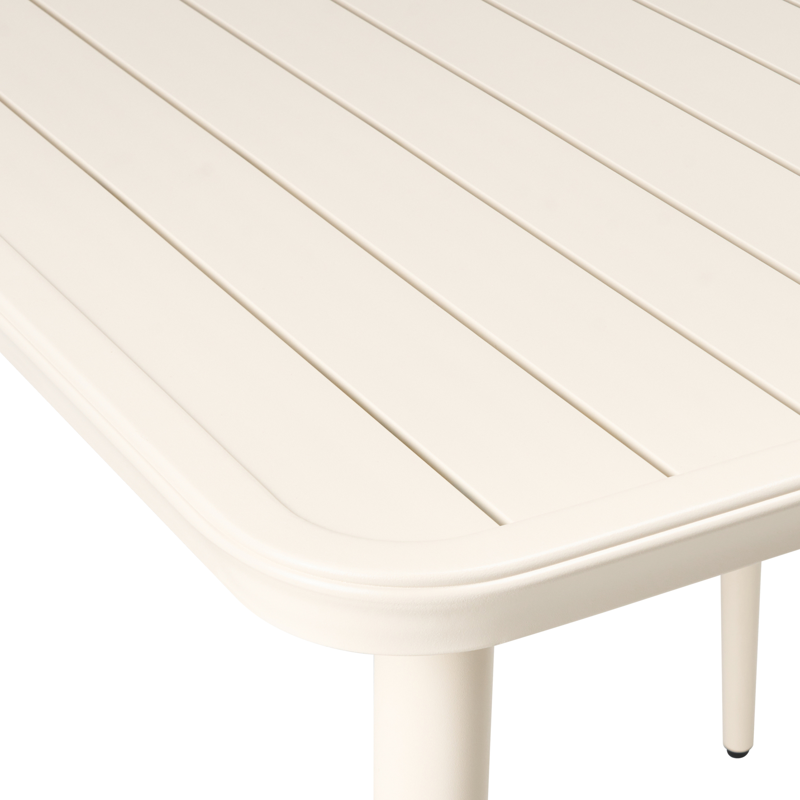 Table de repas, 2 Personnes Aluminium Beige clair NATURNO - Beliani - Image 4
