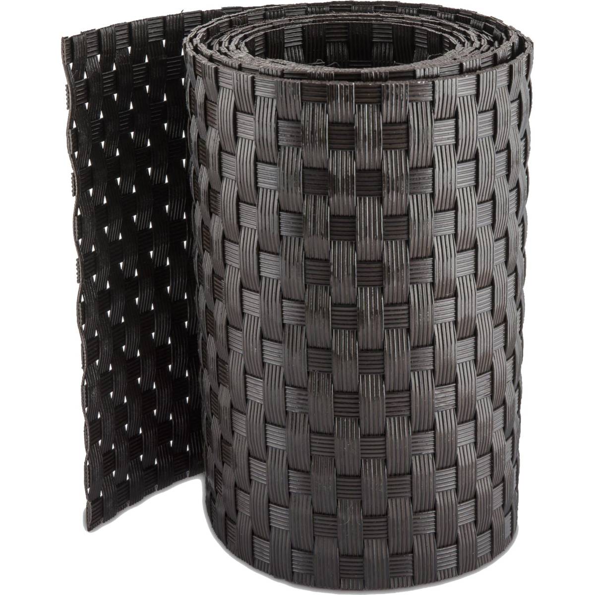 Rattan Art - Bande brise-vue en résine tressée pour clôture rigide 19 x 255 cm Marron foncé - Imagen 1