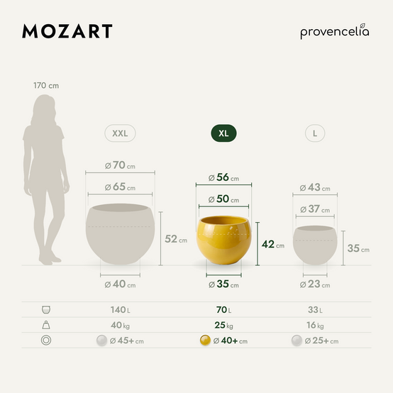 Provencelia - Pot MOZART 56x42cm citron acidulé - Image 2