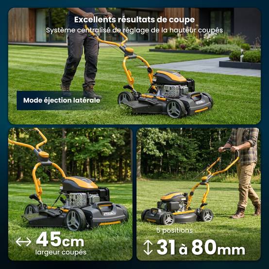 Stiga - Tondeuse MULTICLIP 747 SD, 139cc, largeur 45 cm, roues motrices avant - STIGA - Image 4