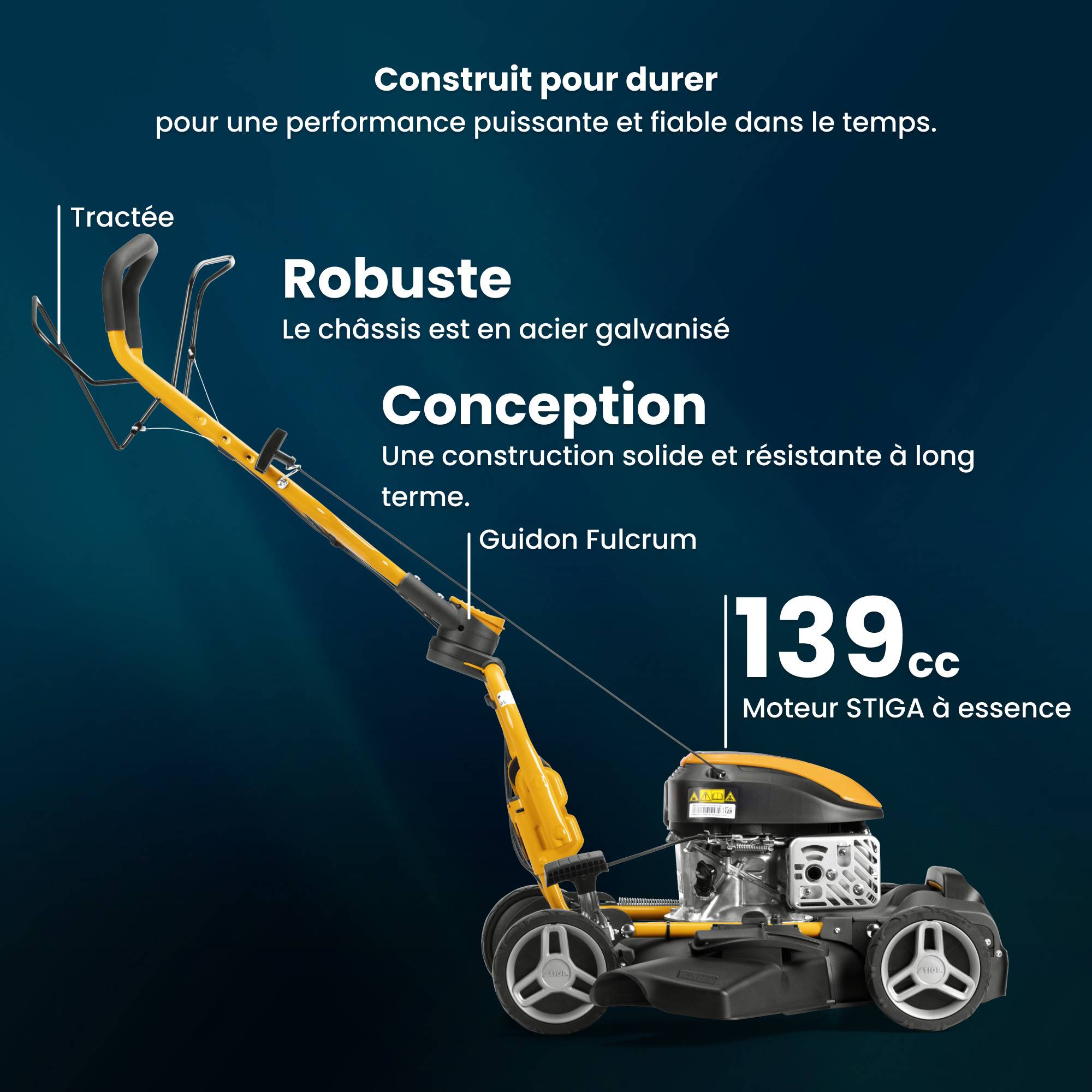 Stiga - Tondeuse MULTICLIP 747 SD, 139cc, largeur 45 cm, roues motrices avant - STIGA - Image 2