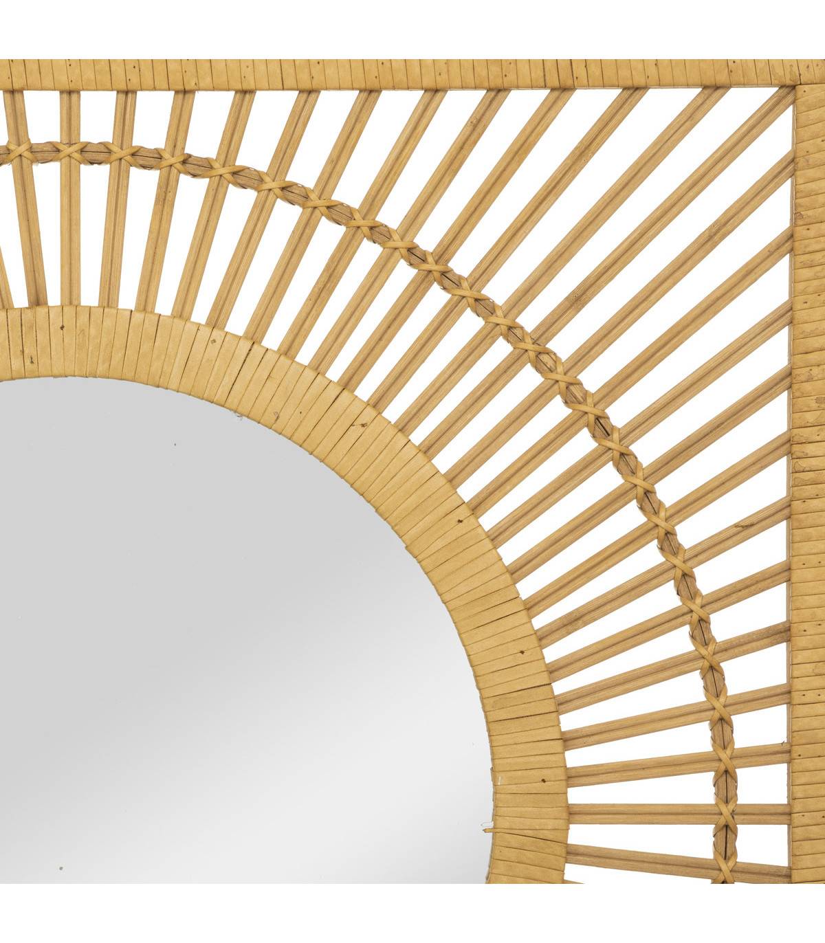 Miroir mural carré en Bambou 66 x 66 cm - Imagen 2