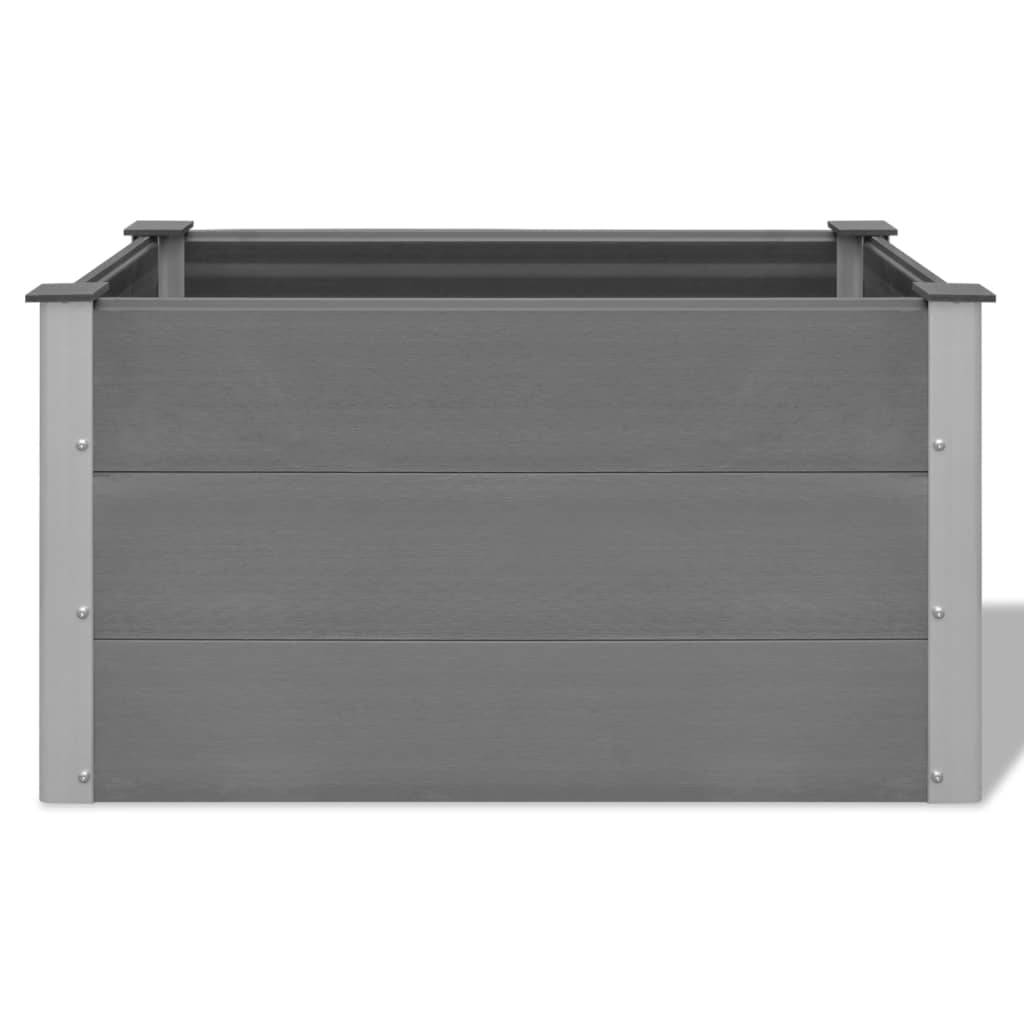 Helloshop26 - Jardinière lit surélevé plantes fleurs jardin WPC 100 x 50 x 54 cm gris - Imagen 2