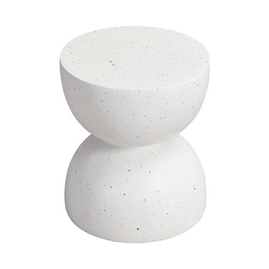 Table d'appoint d'extérieur en MgO, légère et pratique, en terrazzo blanc - Image 6
