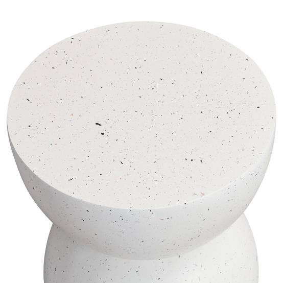 Table d'appoint d'extérieur en MgO, légère et pratique, en terrazzo blanc - Image 7