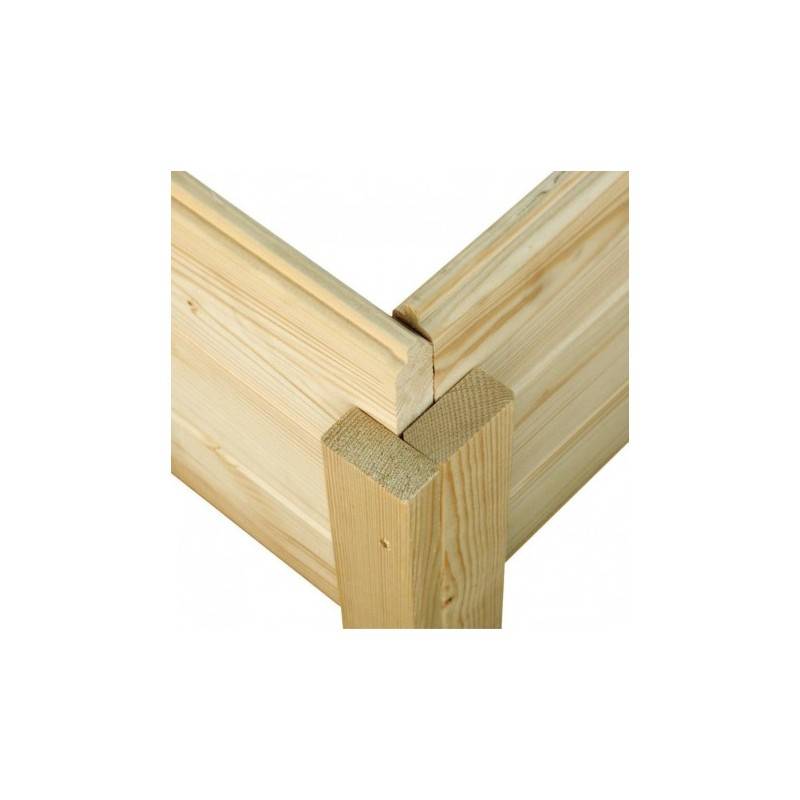 Abri de jardin adossé 4,85m² bois massif 19mm Juist 3 marron avec embase autoclave Karibu - Image 5