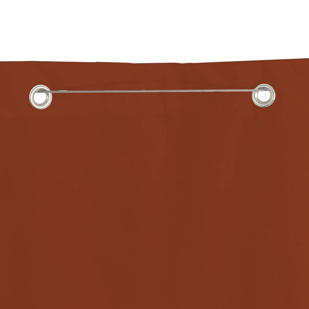 Helloshop26 - Écran de balcon brise pare vue protection confidentialité 140 x 240 cm tissu oxford terre cuite - Imagen 3