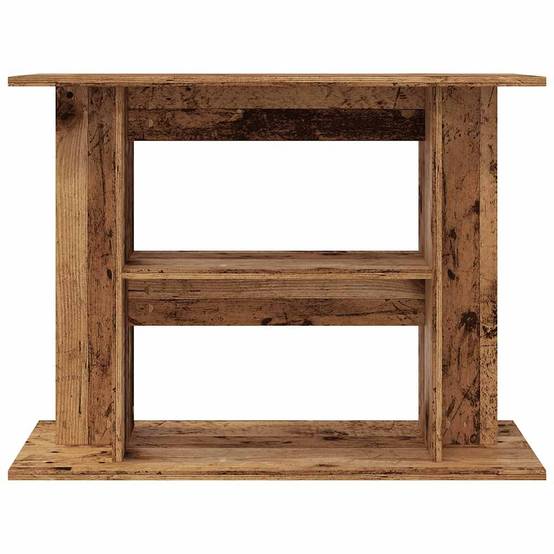 Meuble pour Aquarium Bois avec Rangement 3 Niveaux 80x35x60 cm Bois Ancien - ComfortXL Outdoor Living - Image 4