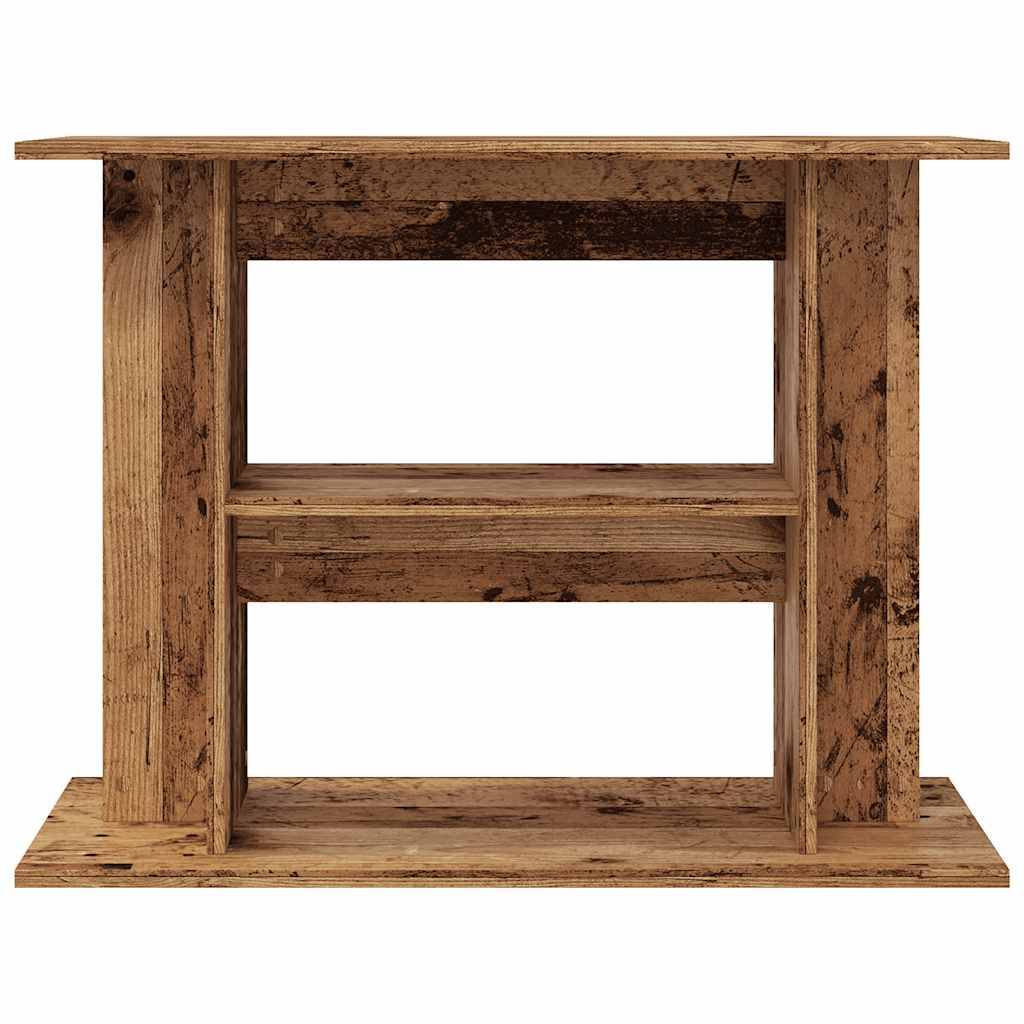 Meuble pour Aquarium Bois avec Rangement 3 Niveaux 80x35x60 cm Bois Ancien - ComfortXL Outdoor Living - Image 4