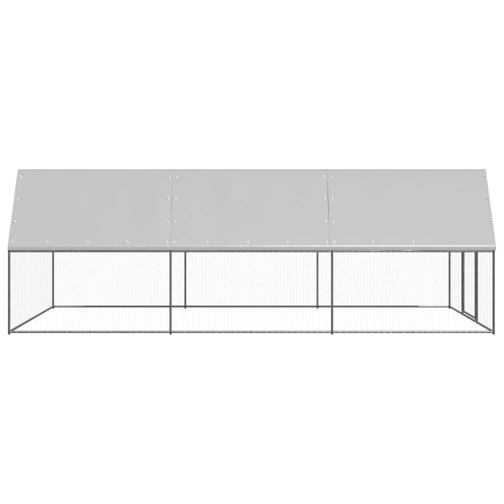 Enclos poulailler extérieur 3x6x2 m acier galvanisé avec bâche de toit – ComfortXL Outdoor Living - Image 3