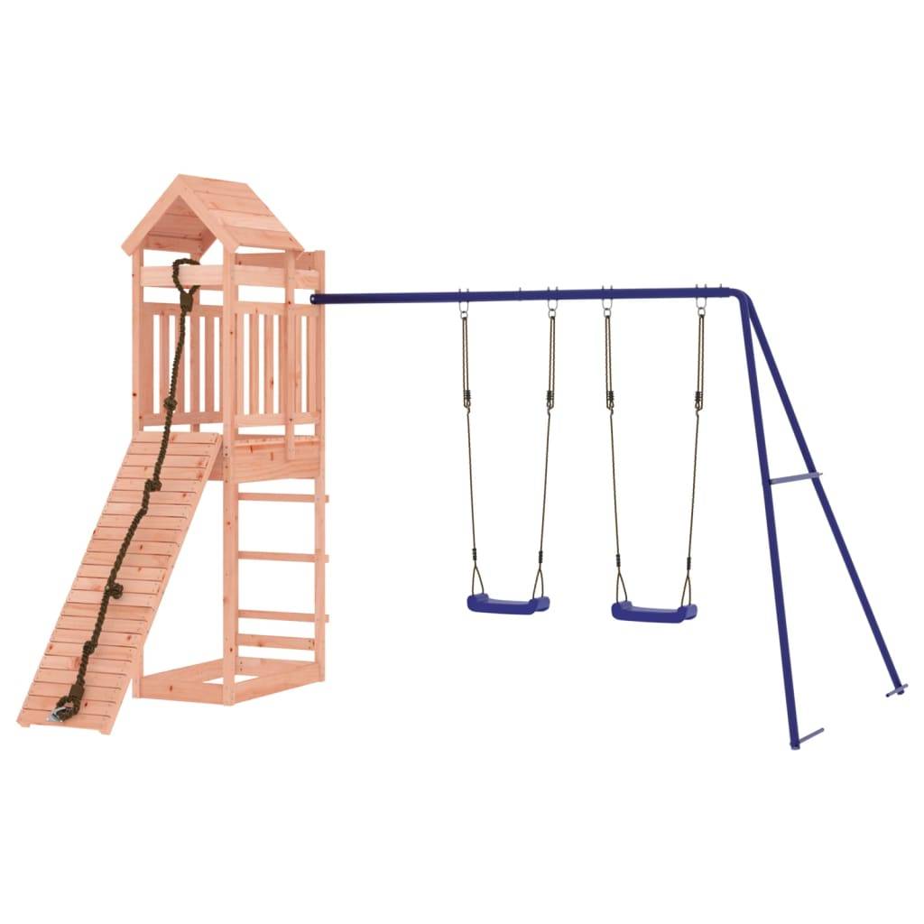 Helloshop26 - Aire de jeux d'extérieur balançoires toboggan portiques robuste jeux jardin 319 x 259 x 238 cm bois massif de douglas - Imagen 3