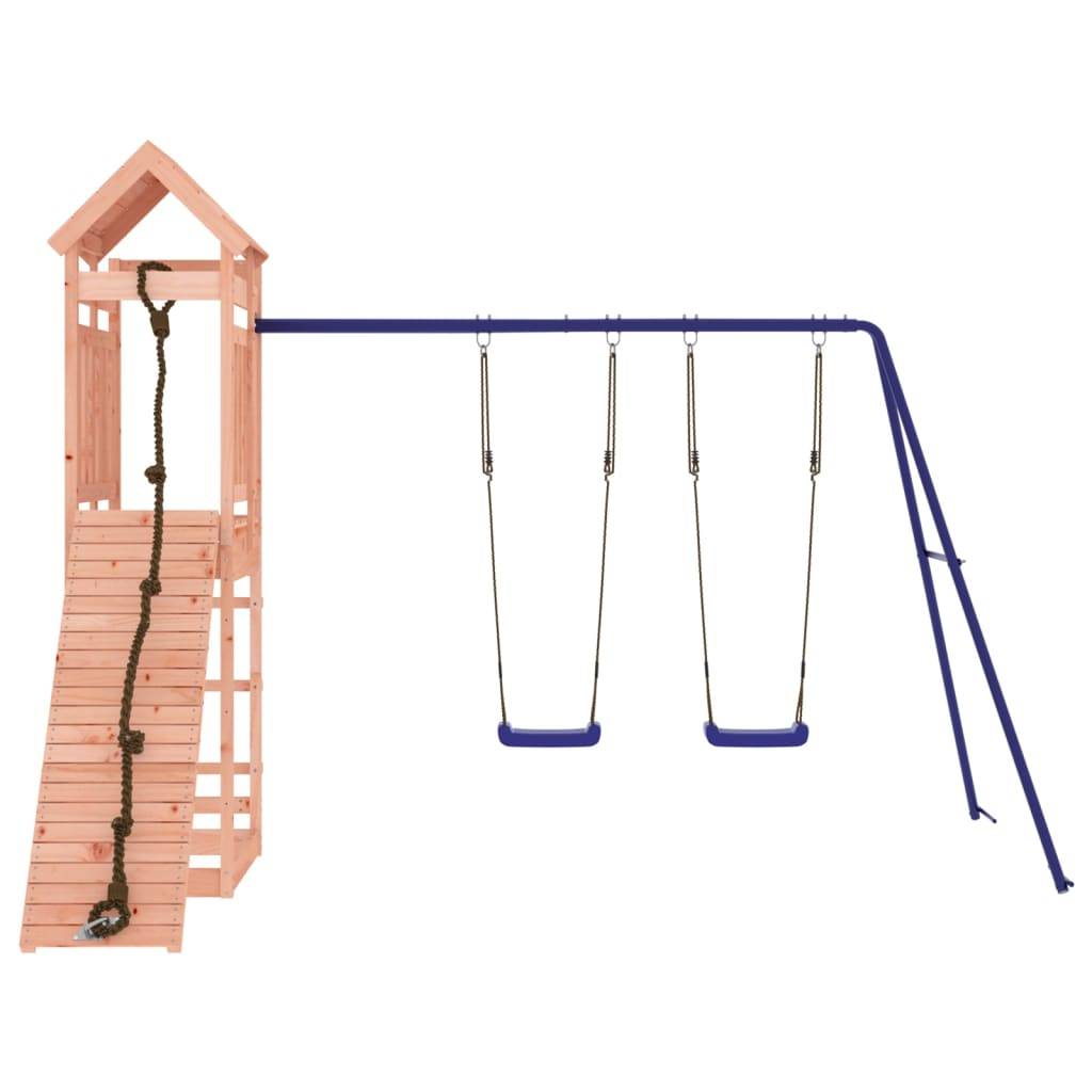 Helloshop26 - Aire de jeux d'extérieur balançoires toboggan portiques robuste jeux jardin 319 x 259 x 238 cm bois massif de douglas - Imagen 2