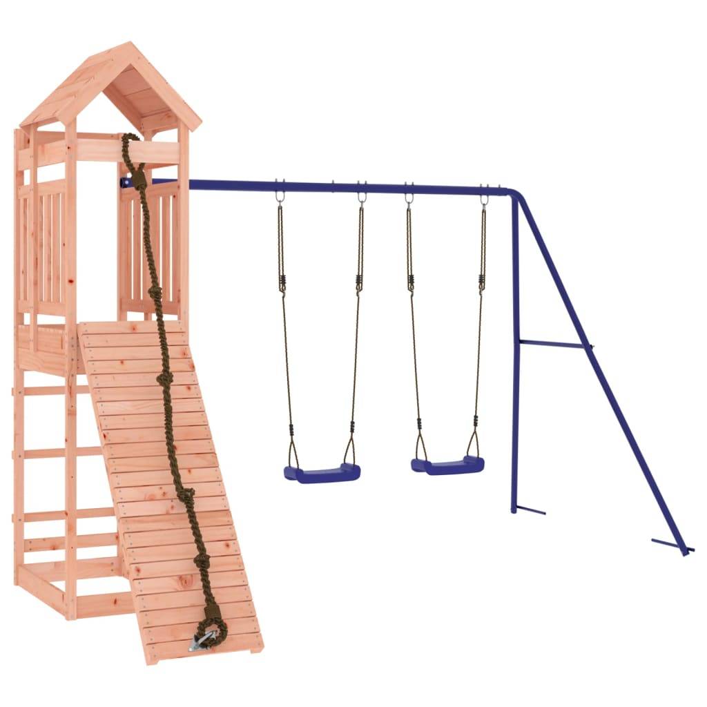 Helloshop26 - Aire de jeux d'extérieur balançoires toboggan portiques robuste jeux jardin 319 x 259 x 238 cm bois massif de douglas - Imagen 1