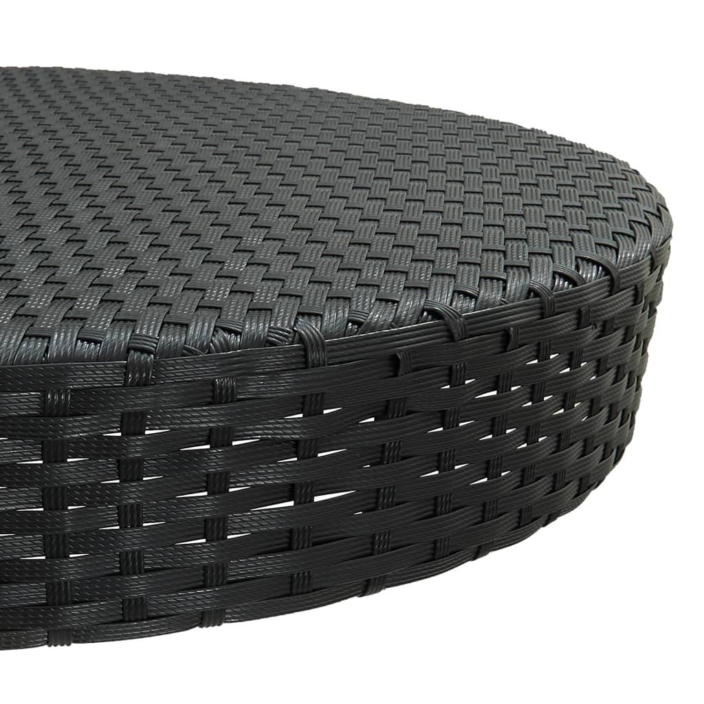 PANGIVO - Table de jardin Noir 75.5 x 106 cm Résine tressée - PANGIVO - Image 3