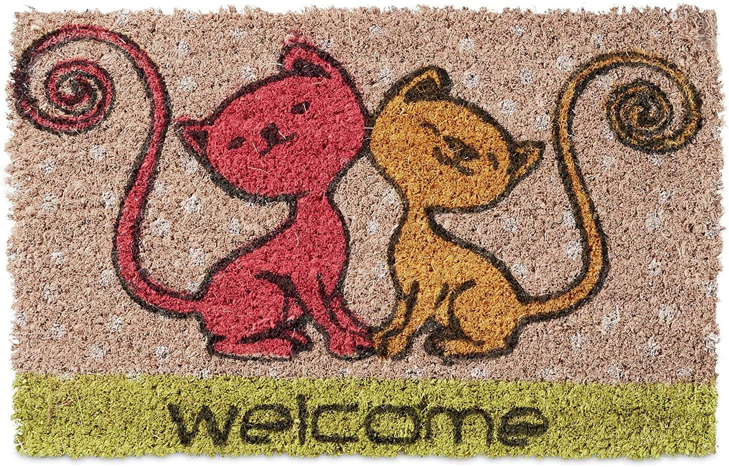 Helloshop26 - Mini paillasson tapis de sol porte d’entrée essuie-pieds enfants fibres coco - Imagen 1